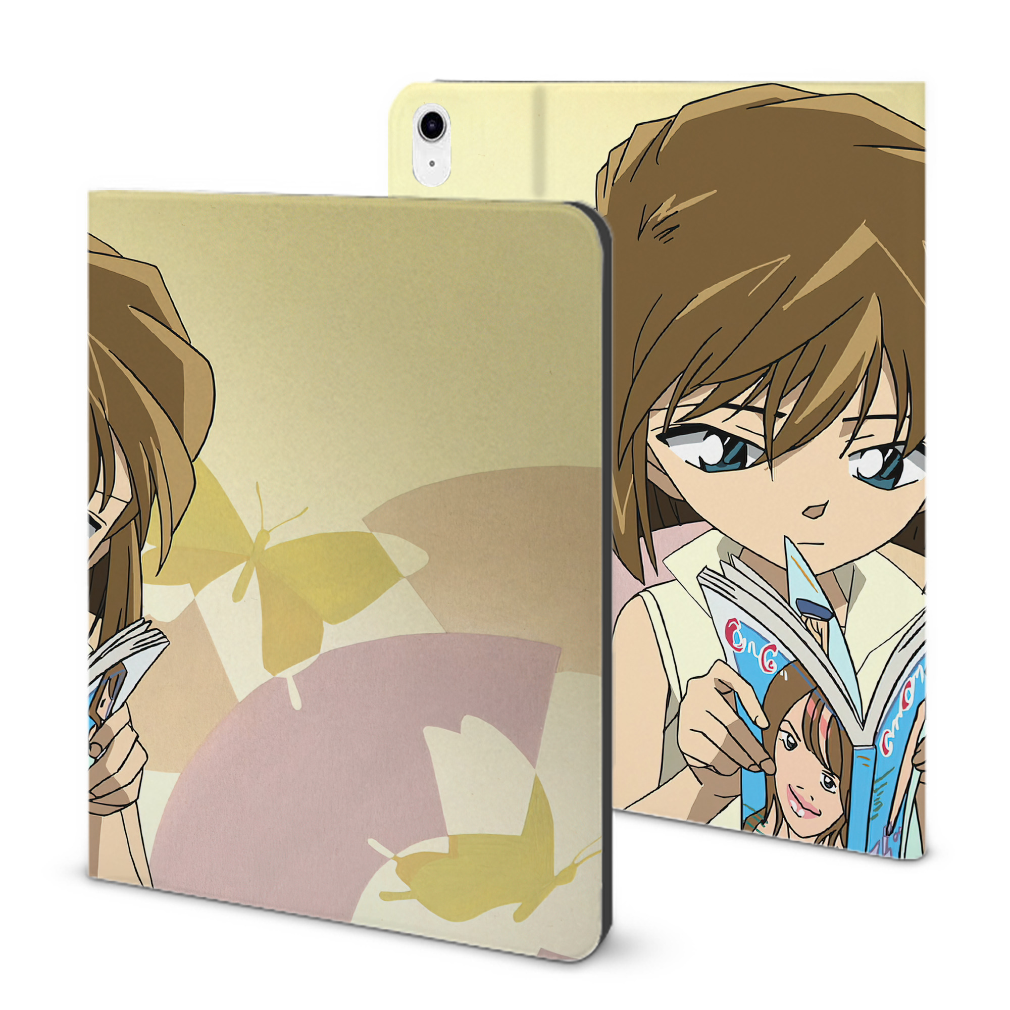 （画像用） 名探偵コナン Detective Conan IPad ケース ブック型 PUレザー TPU 耐衝撃 軽量 薄型 ペン収納なし 全面保護 IPad 各モデル対応